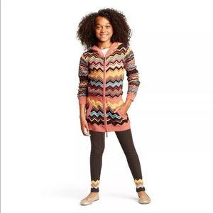 Missoni for Target Colore Zig Zag Hooded Zip-Up Cardigan